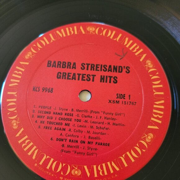 BARBRA STREISAND Greatest Hits LP 1970 Columbia Records KCS 9968 Pop Music LP8 - Picture 3 of 9